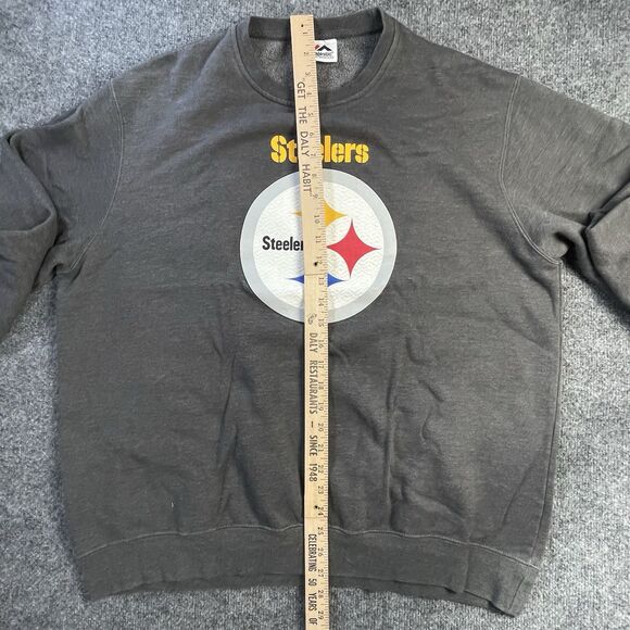 Vintage Pittsburgh Steelers Sweatshirt Men’s Extra Large Grey NFL 90'S Logo XL - Picture 9 of 15